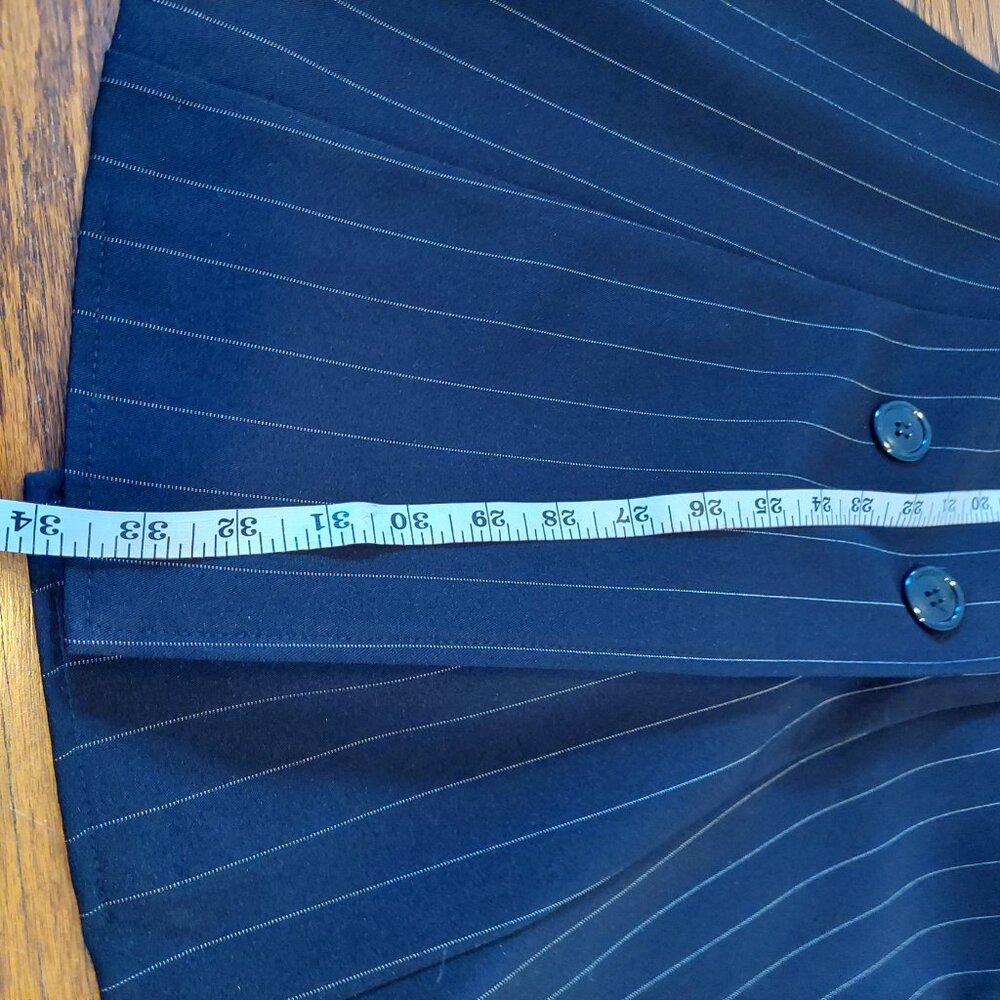 Mandee size 5 Black and White Striped Trench coat - Picture 12 of 14